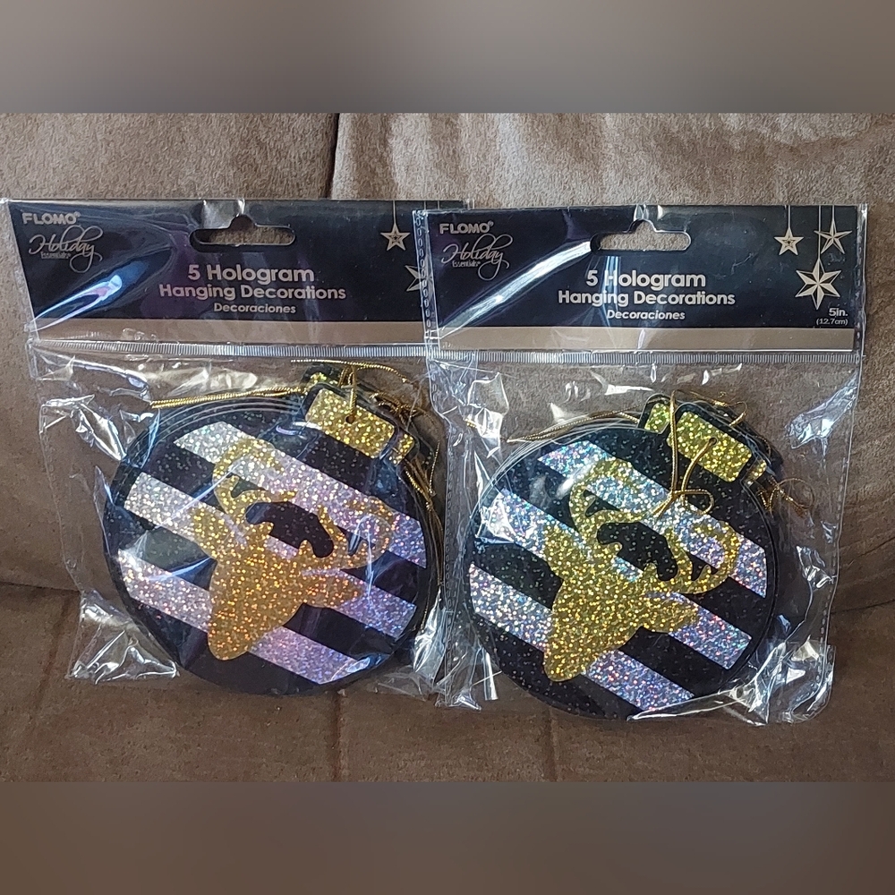 🎄 Hologram Deer Hanging Ornaments.